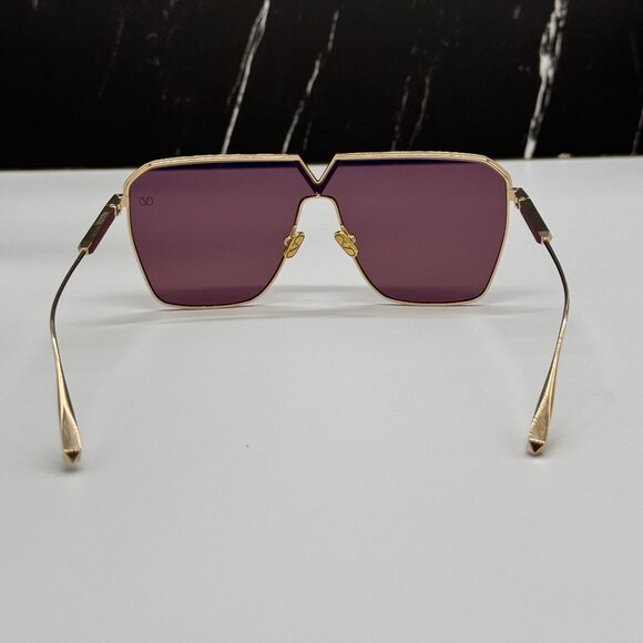 NEW VALENTINO SUNGLASSES GOLD WOMEN VALENTINO V-GOLD SHIELD VLS-137B main image 8
